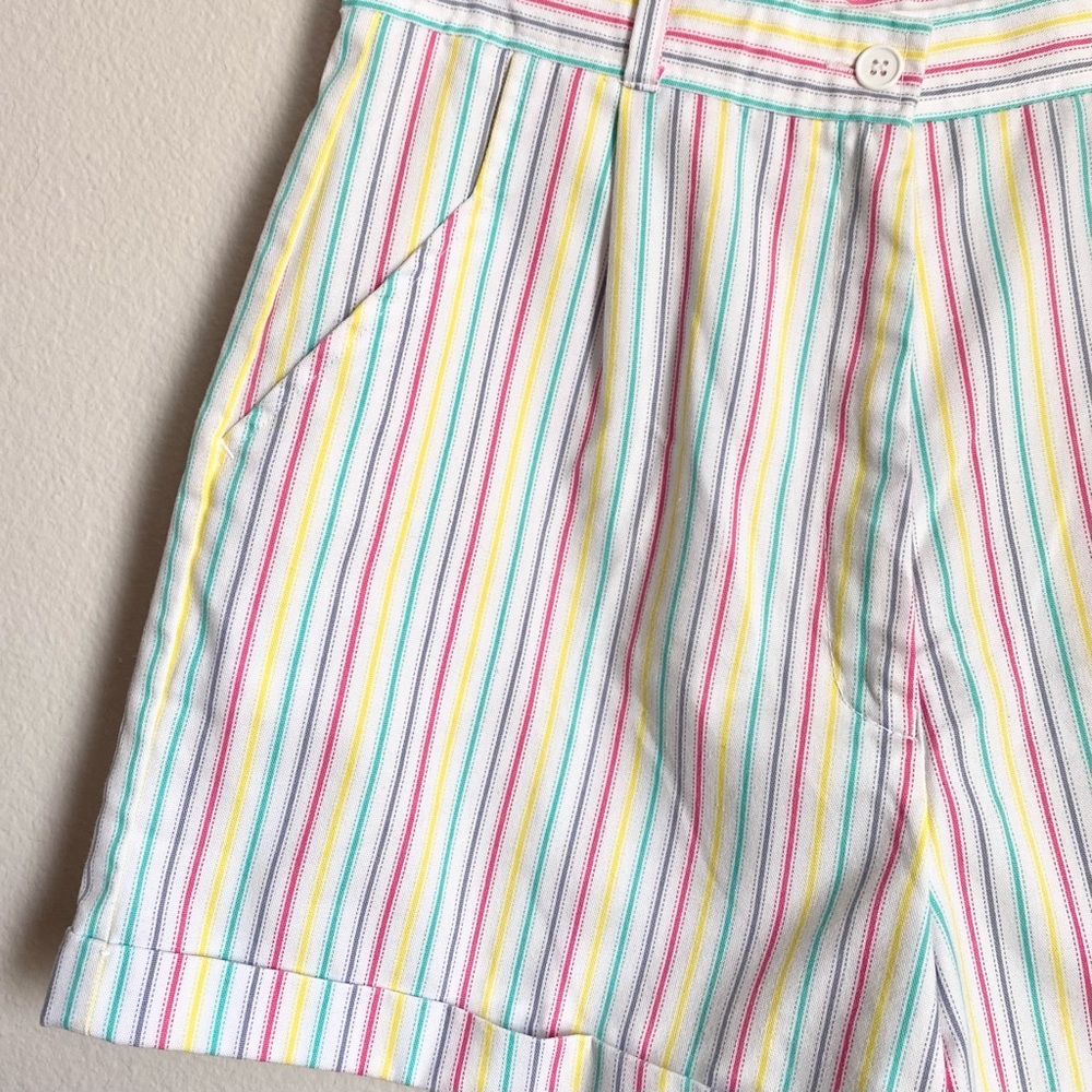 Vintage Multicolored Stripe Shorts - Picture 2 of 5